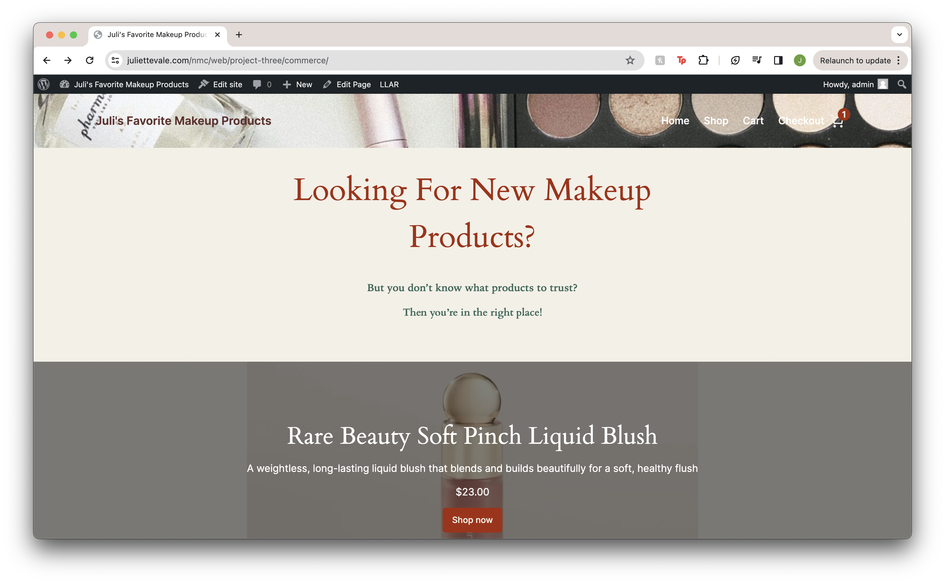 Screenshot of Commerce